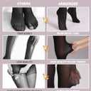Indestructible Tights for Women, Rip Resistant Durability Tummy Control Top Pantyhose 40D Semi Sheer High Waist