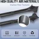 Carbon Fiber Door Sill Protector for Tesla Model Y Juniper 2025-2026 - Front & Rear Entry Guard Scuff Plate Set, 8PCS All-Weather ABS Interior Accessories