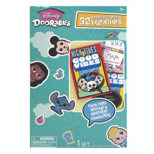 Disney Doorables Scratch to Reveal Valentine Cards, 2 Pack