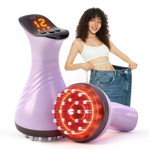 FEEOLA Lymphatic Drainage Massager for Legs & Body — Handheld Body Massager to Reduce Swelling, Improve Circulation & Smooth the Look of Cellulite (Purple)