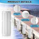DaisyInner Dock Bumpers Fenders for Edging Docking Inflatable Corner Boat Fenders with Pump and Mounting Hardware for Straight-Edge Side Marine Bumpers for Buoy Pontoon Protector
