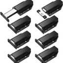 Zonon 8 Pack Magnetic Push Latch Heavy Duty Push to Open Cabinet Hardware Release Touch Latch and Catch Press Out Magnet for Large Door Cabinet Kitchen Drawer Lock (Black)
