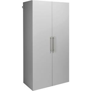 Prepac HangUps Large Storage Cabinet - Immaculate Light Gray 36" Cabinet with Storage Shelves and Doors, Ideal for Bin and General Storage Solutions
