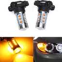 (2Amber Yellow Error Free High Power PY24W 5200s LED Bulbs Compatible With BMW Front Turn Signal Lights Canbus