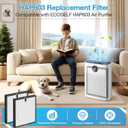 2 Pack HAP603 Replacement Filter Compatible with ECOSELF HAP603 / HAP603WF Air Purifier, Air Purifiers Replacement Filter for Home Large Room, # RFHAP603, White