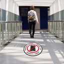 Phones Down Heads Up Stickers Vinyl 12 Inch Self-Adhesive Safety First Sign Waterproof Floor Decals for Office Warehouse 10 PCS