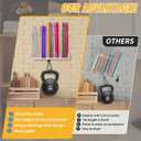 9.8'' Large Acrylic Straw Holder for Cabinet Door - [2025 Newly Upgraded] Reusable Tumbler Straw Organizer Storage with Ultra Sticky Cupboard Door Mounted & Sticker,Small Kitchen Accessories Container