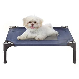 Elevated Pet Bed-Portable Raised Cot-Style Bed W/ Non-Slip Feet, 24.5x 18.5x 7 for Dogs, Cats, and Small Pets-Indoor/Outdoor Use by Petmaker (Blue)