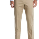 Savane Mens Geo Khaki Expandable Waistband Chino Pants 36W 32L