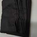 Nanspring Short Linen Curtains 36 Inch Length for Kitchen Windows Over Sink Black Privacy Back Tab and Rod Pocket Modern Neutral Curtains for Cafe Basement 30 x 36 Inch,2 Panels