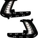 LED Fog Lights Compatible With 2016 2017 2018 Hyundai E-lantra Sixth Generation Front Bumper Lights DRL Fog Lamps Clear Lens with Harness and Switch Driver and Passenger Side