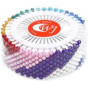 DECORA 480 Pieces Multicolor Sewing Pins Straight Quilting Pearl Head Pins for Christmas and Other Crafts Making (Ct023m2p1f)