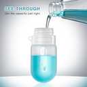 2 x Silicone Clear Travel Bottles for Toiletries,Leak Proof Squeezable Travel Size Containers,TSA-compliant Travel Essentials,2oz,4 Pcs,blue