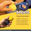 Yogi Stress Ball with Finger Grip Strap Stress Balls for Adults & Kids, Squishy Ball Stress Relief Toy, Squeeze Ball for Anxiety, Sensory Toys & Fidget Ball for Hand Therapy