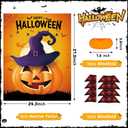 MISS FANTASY Halloween Games - 3 in 1 Halloween Party Games Include Halloween Bingo Game Halloween Pin Game Halloween Stickers Halloween Party Favors Supplies for Kids Children Activities