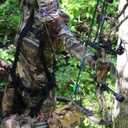 Treestand Front Storage Bag Camo Tree Stand Bag Compatible with Most Tree Stands Hunting Accessories Fanny Pack for Men Multiple Pockets Waist Bag for Hunters Universal Size