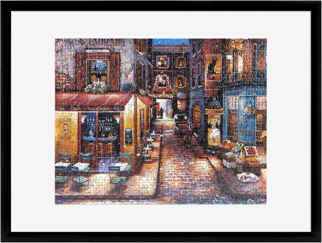 MCS 20x27 Puzzle Frame for Finished Puzzles, Black Vertical & Horizontal Wall-Mounted Large Picture Display for Preservation (1-Pack)