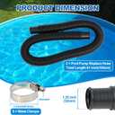 Swimming Pool Replacement Hose 1.25'' for Above Ground Pools compatible with Intex Models 300 GPH, 530 GPH, 800 GPH Pool Pump, 41'' Long, Pool Pump Replacement Hose (Black, 3 Set)