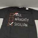 Nice Naughty Sicilian Christmas Sicily Heritage Roots T-Shirt Black S