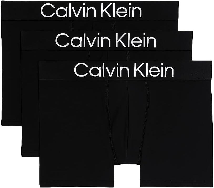 Calvin Klein 3-Pack Microfiber Boxer Briefs (Black, M)