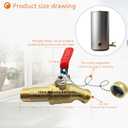 Upgrade Water Heater Drain/Flush Ball valve kit, Full-Port Valves 3/4"MIP x 3/4" Male GHT Connection to Hot Water Heater Tank, 2 inch Shank, 180 degree Handle with Chain, Cap and Thread Tape