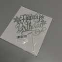 Snowflake Happy Birthday Cake Topper, Winter Birthday in November/January, Christmas Bday Party Decorations Supplies for Men Women