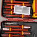 1000V Insulated Electrician Screwdriver Set - 13-Piece Professional Electrical Screwdriver Set Insulation Handle CRV Steel Magnetic Phillips Slotted Pozi Torx Tips VDE & GS Certified