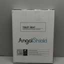 Angol Shiold Glitter Toilet Seat Molded Wood Elongated Toilet Seat with Quietly Close and Quick Release Hinges, Easy to Clean also Easy to Install (Elongated 18.5'', Gold)