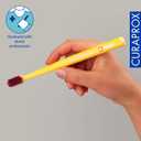 Curaprox CS 12460 Velvet Soft Toothbrush Sensitive Gum Care | Ultra-Gentle Cleaning with 12,460 Filaments | Single Pack, Yellow-Burgundy