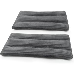 Microwave Heating Pad 6 x 12 Heating Pad Microwave, Microwave Bean Bag Heating Pad for Neck and Shoulders, Moist Heat Pack Pillow Warm Compress for Muscles, Joints, Abdomen (Dark Gray) - 2 Pack
