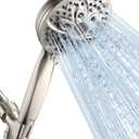JDO Shower Head with Handheld, High Pressure Handheld Shower Head 6 Settings, Detachable Set with Stainless Steel Hose and Shower Bracket (Brushed Nickel)