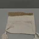 Lumbar Woven Farmhouse Accent Decorative Throw Pillow Cover for Couch Sofa - 12 x 20 Inch Boho Neutral Pillow Cushion with Tassels for Living Room, Natural Beige (1 Pack Single Stripe 12"x20")