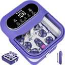Foot Spa Electric Rotary Massage, Collapsible Foot Bath with Heat, Bubble,Temp Control, and 24 Motorized Shiatsu Massage Balls, Pedicure Foot Spa for Feet Relaxation (Blue)