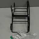 TomCare Garden Hose Holder Heavy Duty Water Hose Holder Solid Metal Hose Hanger Wall Mount Decorative Durable Garden Hose Storage Hose Reel Hose Organizer for Outside Yard, Black