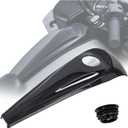 ECOTRIC Smooth Dash Fuel Console&Gas Tank Cap Cover Compatible with 2008-2023 Harley Touring Gloss Black