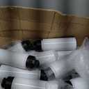 Mifoci 72 Pcs Plastic Water Bottles Bulk 17 oz, White, Black