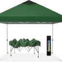 HERA'S PALACE 10x10 Pop Up Canopy Outdoor Tent for Patio with Bag Easy Up Shade Canopies Heavy Duty Event Tents for Backyard, Bench, Garden (10''x10'', Green)