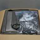 Buzowruil Canvas Wardrobe Portable Closet Wardrobe Clothes Storage with 6 Shelves and Hanging Rail,Non-Woven Fabric, Quick and Easy Assembly,Black (43in)