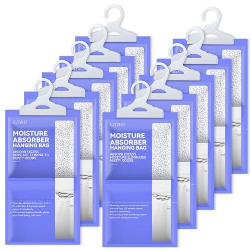 CLEVAST Moisture Absorbers Packets 7 Pack, Dehumidifier Bags for Closet, Unscented Hanging Humidity Absorber in Wardrobes, Bedrooms, Bathrooms(Net Wt. 230g/Pack)