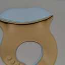 Cuddle Campus Set of 3 Silicone Bibs for Babies & Toddlers,Soft Adjustable Bibs with Pocket Food Catcher for Baby Girl,Boy (Neutral)