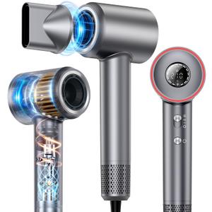 Snugluv Hair Dryer, 160000 RPM High Speed 200 Million Ionic Blow Dryer, Professional Hair Blow Dryer with Diffuser and Nozzle for Home, Travel & Salon Use, 120V