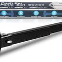 IRONWALLS Black Panic Bar for Exit Doors Commercial, 27.5 Stainless Steel Push Bar Panic Exit Device with Exterior Lever Handle, Push Bar Door Lock Panic Door Hardware for 27.5-41 Doors