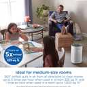 Clorox HEPA Air Purifiers for Home, True HEPA Filter, Medium Rooms Up to 1,000 Sq Ft, Removes 99.9% of Mold, Viruses, Wildfire Smoke, Allergens, Pet Allergies, Dust, AUTO Mode, Whisper Quiet