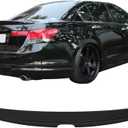 Trunk Spoiler Compatible with 2008-2012 Honda Accord 4 Door, Factory Style ABS Rear Tail Lip Deck Boot Wing by IKON MOTORSPORTS, Unpainted Black, 2009 2010 2011