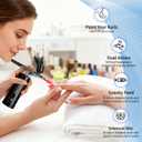 JODSONE Airbrush Kit Rechargeable with Spray Compressor 3 Air Pressure Adjustment Cordless Air Brush for Nail Art Makeup Cake Decorating and Model Painting Black