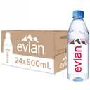 Evian Natural Spring Water, 1 L bottles, 6 pack (EXP 12/31/26)