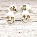 6 x Table Card HolderPlace Card Holders, Table Number HolderPhoto Holders, Party Favors, Wedding Decorations (White,Skull)