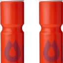 HydraPak Breakaway Surge Lightweight Bike Water Bottle 2-Pack (20oz, 25oz, 30oz) - High Flow, Cycling & Sports Squeeze Bottle (Orange)