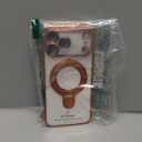 LXK Magnetic for iPhone 17 Pro Max Case with Stand, Compatible with MagSafe, with Camera Protector, Military-Grade Drop Protection Phone Case for iPhone 17 Pro Max, Cosmic Orange