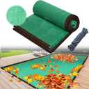 20 x 40ft Leaf Net Cover for Inground Pool, Rectangle Mesh Cover with Reinforced Edge Rope, Keeps Leaves Out of Pool for Autumn Winter Summer (19'8" x 39'4" (Rectangular), green)